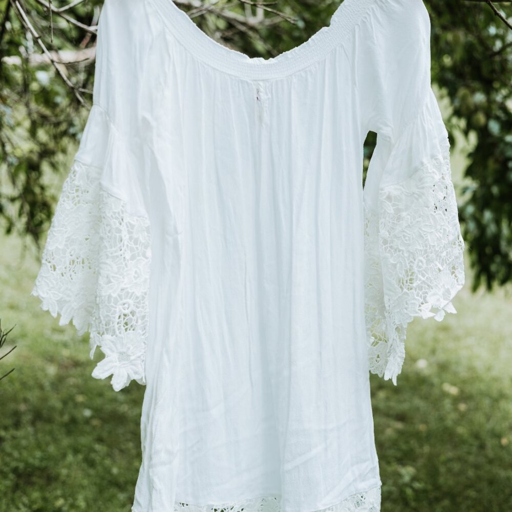 2 Chic Luxe One Size Lace Beach Dress Swim Cover Up - Picture 9 of 9